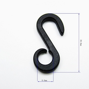 Al por mayor bolsa de plástico negro accesorio S gancho forma de hebilla - Product Image 1