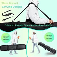 Nouveau sac de ski et de snowboard professionnel pour homme, personnalisé, à double roulettes, multi-poches, fermeture à scratch, accessoire de ski d'hiver