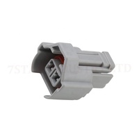 Conector Adaptador de Arnés de Cables para Inyector de Combustible Automotriz de 2 Pines, Gris, 7S0249B-2-21, Corriente Nominal 2A, 12V, Contactos de Latón, Longitud Personalizada