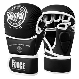 <span class=keywords><strong>Gants</strong></span> de <span class=keywords><strong>MMA</strong></span> professionnels en cuir demi-doigts pour hommes et femmes - Épaissis, pour l'entraînement Sanda, Karaté, Muay Thai, extérieur, imperméables et extensibles - Product Image 5