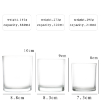 Conteneur à bougie transparent à paroi épaisse, écologique, imprimé avec un logo personnalisé, bouteille en verre vide avec couvercle en bois pour bricolage