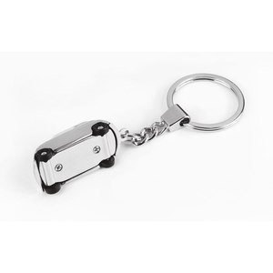 Porte-clés de voiture en métal, finition argentée, mini pendentif de véhicule, accessoire de chaîne de porte-clés - Product Image 3