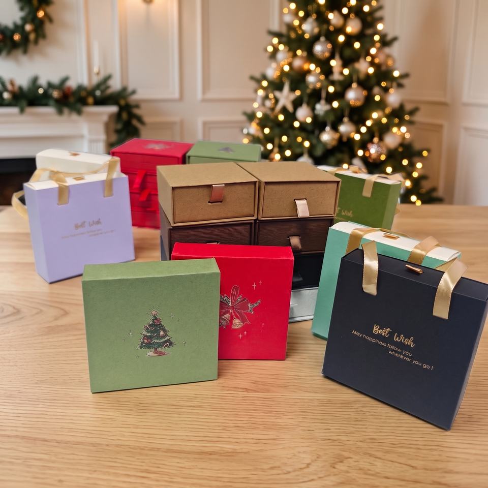 Wholesale Multi Style Jewelry Packaging Box Christmas Theme Colorful ...