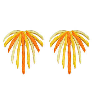 Tissé Mode Coloré Géométrique Boucles D'oreilles Papillon Feuille Coeur Flamingo Fraise Conception À La Mode Femmes Hypoallergénique Alliage - Product Image 3
