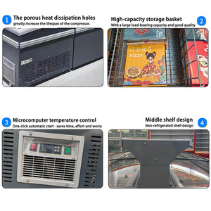 Congélateur de luxe de style européen et américain, autonome, à prix de gros, avec grande fenêtre, refroidissement direct et dégivrage automatique - Product Image 6