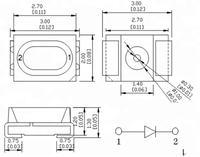 0,06 Вт smd светодиодный чип 3020 6363 Красный 660 нм 600 Нм 620 нм 365 нм 3014 3528