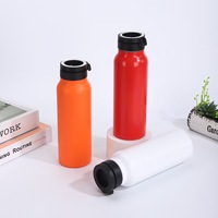 Bouteille d'eau isotherme personnalisée de 24 oz en acier inoxydable, gobelet de sport avec support pour téléphone, couvercles magnétiques pour les voyages, le camping et les sports