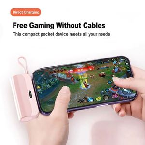 พาวเวอร์แบงค์ขนาดเล็ก 5000mAh สำหรับขายส่งข้ามพรมแดน พร้อมพอร์ต Type-C และสายชาร์จ พกพาสะดวกสำหรับโทรศัพท์ - Product Image 5