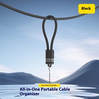 Kabel Pengisian Cepat USB-C 60W 3A, Kabel Data Tipe-C Portabel, Charger Perjalanan Ringkas Berbahan Nilon untuk Ponsel, Tablet, Laptop
