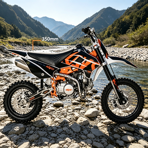 Moto tout-terrain KAYO TD125 Pit Bike 123,6 cm³ 4 temps à carburateur, boîte manuelle 4 vitesses, démarrage au kick, réservoir de carburant 5,5 L, pour adultes - Product Image 2