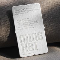 Cartes de visite personnalisables avec papier cartonné en coton ou papier kraft, gaufrage, impression numérique, conception et échantillonnage rapides pour les marques