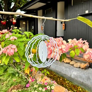 Campanas de Viento Metálicas Personalizadas de 8 y 10 Pulgadas, en Blanco para Sublimación, de Doble Cara, para Jardín, DIY - Product Image 6