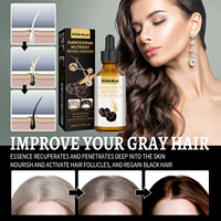 Produits de coloration capillaire à marque privée, sérum de coloration capillaire naturel au Ganoderma pour cheveux blancs et gris vers le noir