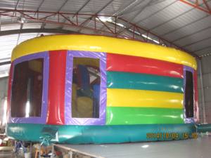 บ้านลมเป่าลมรูปทรงดินสอพร้อมอุปสรรค อุโมงค์ และเกมส์ภายใน สำหรับให้เช่าจัดงานปาร์ตี้กลางแจ้งสำหรับเด็ก - Product Image 4