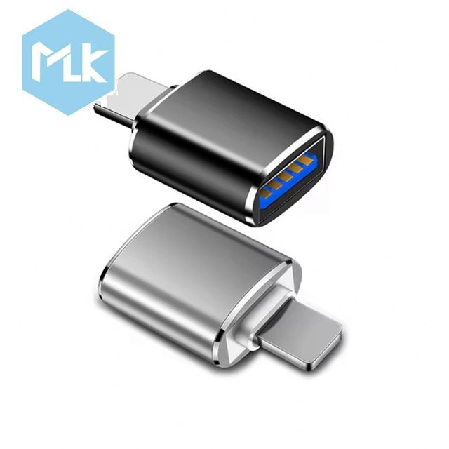 MLK USB 3.0 Adapter for IOS 13 Above Data Transmission U Disk Mouse Keyboard USB to 8 Pin Converter for