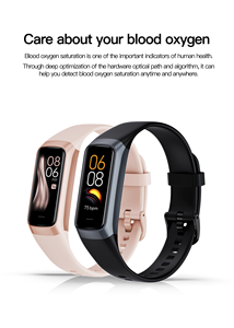 Montre connectée de fitness Yuniq unisexe avec écran AMOLED 1,1 pouces, écran tactile unique, étanche IP67, suivi de la fréquence cardiaque et de la température corporelle, batterie de 4 jours - Product Image 5