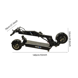 Potente Scooter Eléctrico de 60V 72V con Doble Motor, Neumático Todoterreno de 11 Pulgadas, Batería de 30AH 40AH, Alcance de 60-120 km, Scooter Eléctrico Plegable para Adultos R7 con Aplicación - Product Image 4