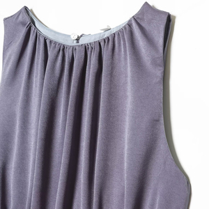 PB&ZA Dames Zomerjurk 2026 Nieuwe Chique Mode <span class=keywords><strong>Midi</strong></span> Jurk Elegant Dagelijks Mouwloos Zijde Satijn Geplooide Vrouwelijke Jurken Robe Mujer - Product Image 5