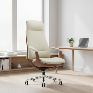 Ghế văn phòng da giả hiệu ứng gỗ, thiết kế hiện đại, xoay, điều chỉnh độ cao, đạt chứng nhận BIFMA - Product Image 6