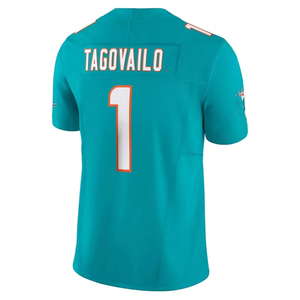 <span class=keywords><strong>Maillot</strong></span> de <span class=keywords><strong>football</strong></span> américain personnalisé de haute qualité, style Miami <span class=keywords><strong>Dolphins</strong></span>, cousu # 1 # 10 # 13 # 17 # Uniforme de sport en polyester avec numéro et nom 99 - Product Image 5
