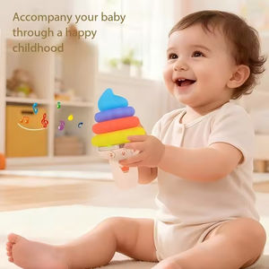 Jouet en forme de crème glacée avec lumière et musique, instrument de musique éducatif pour enfants - Product Image 2