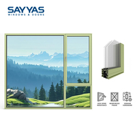 Ventanas Sayyas GR110 de Diseño Minimalista Empotrado, Ventana de Aluminio con Bisagra Oculta y Drenaje Oculto, Ventanas Oscilobatientes para el Hogar