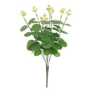 7 fourches décoratives artificielles en argent, fausses feuilles d'eucalyptus, verdure artificielle pour la décoration de la maison et des fêtes - Product Image 5