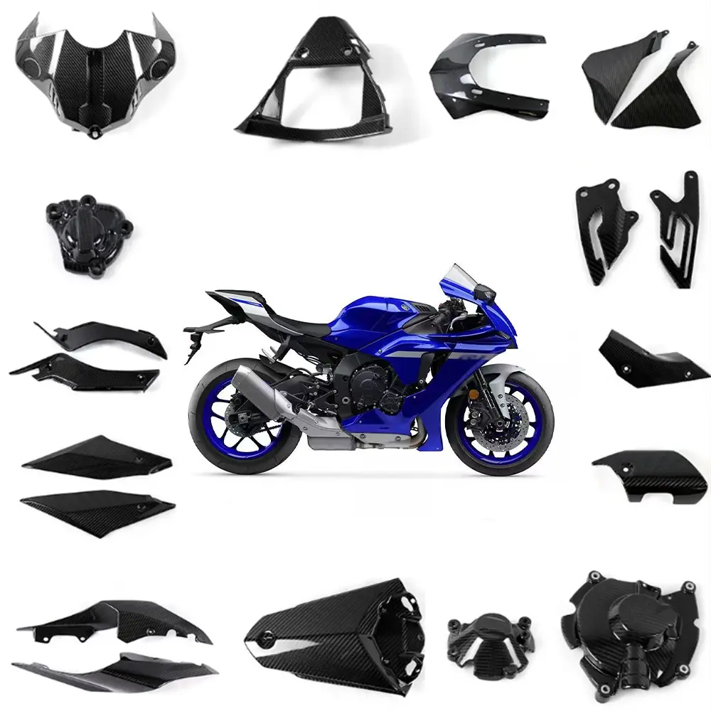 100% 3K Voll carbon Verkleidung Motorrad Karosserie teile Zubehör Verkleidung ssatz Für YAMAHA R1/R1M MT10 R6 2015