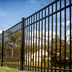 Clôture en acier palissade clôture tubulaire à dessus incurvé clôture en palissade ronde - Product Image 3