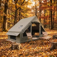 Tente pliable en toile Oxford 600D imperméable avec pompe gonflable, quatre saisons, double couche, écologique, grand espace, portable