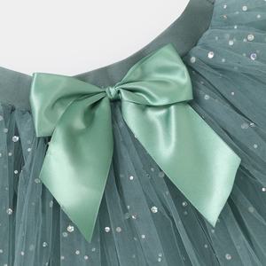 Falda Tutú de Tul <span class=keywords><strong>con</strong></span> Lazo Brillante <span class=keywords><strong>para</strong></span> <span class=keywords><strong>Niñas</strong></span>, Falda Corta de Ballet de 4 Capas <span class=keywords><strong>con</strong></span> Cintura Elástica de Algodón <span class=keywords><strong>para</strong></span> Práctica de Danza, Fiesta de Verano - Product Image 4