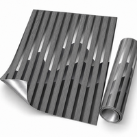Papier peint autocollant à motif de lattes de bois gris, 2,3 mm, mousse PET IXPE, pour les murs de salon et les murs de télévision