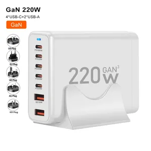 <span class=keywords><strong>Cargador</strong></span> USB C OEM de 220W, <span class=keywords><strong>cargador</strong></span> GaN, estación de carga rápida USB C, 7 puertos, <span class=keywords><strong>cargador</strong></span> de portátil de 65W para MacBook Pro/<span class=keywords><strong>Air</strong></span>/<span class=keywords><strong>iPad</strong></span> Pro/iPhone 15 - Product Image 1