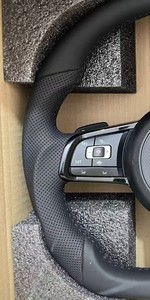 Volante de Cuero Clásico para VW <span class=keywords><strong>Passat</strong></span> Golf 4-8 MK4-7.5, Actualización Plug & Play para Modelos R/T6 GTI/GTD/<span class=keywords><strong>GTE</strong></span>/<span class=keywords><strong>Variant</strong></span>/R-Line - Product Image 3