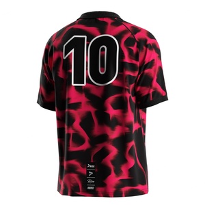 Camiseta de Fútbol de Secado Rápido con Cuello Polo en V, Inserciones de Malla Transpirable y Gráficos Personalizados para Uso en Estadios - Product Image 3