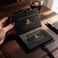 Boîte cadeau en papier personnalisée, emballage vide avec fermeture à ruban, insert en EVA pour carte de garantie, certificats de luxe, accessoires, emballage