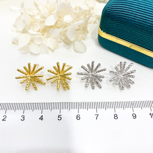 Accessoires de bijoux en argent S925 à faire soi-même, boucle d'oreille vide avec perles rondes de 10 à 13 mm, boucles d'oreilles à clous tendance 21729 - Product Image 3