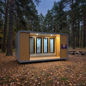 Unité <span class=keywords><strong>de</strong></span> toilettes mobiles modulaires intelligentes Apple Cabin, conteneurs habitables, système d'énergie solaire, construction en acier étanche, maison complète - Product Image 2