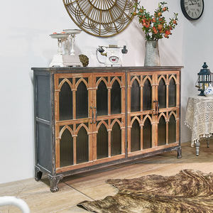 Wholesale ART NEST Antique Style <b>Black</b> Accent Wooden Storage <b>Cabinet</b> Furniture for Living Room - Product Image 2