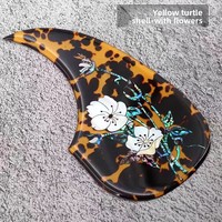 Plaque de protection de guitare acoustique HB-01 41/40 pouces avec incrustation florale en celluloïd, colle souple élastique, épaisse et colorée, rose