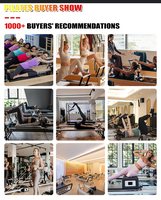 Máquina de Pilates Reformer de Madera de Roble de Lujo con Acolchado de Espuma de Alta Densidad y Deslizamiento Suave y Silencioso para Gimnasio en Casa Premium