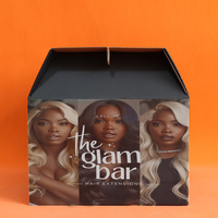 Boîtes de perruque de cheveux d'expédition de luxe boîte d'emballage de faisceau d'extension de cheveux boîtes de perruque personnalisées avec logo