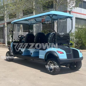 Carrito de golf eléctrico robusto y elevado para 6 personas con parabrisas para transporte de visitantes a baja velocidad en campamentos - Product Image 5