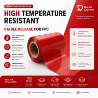 Film de démoulage en silicone PET rouge Tensfilm 25µm 5-30g/pouce pour la séparation par pressage à chaud des FPC et des PCB