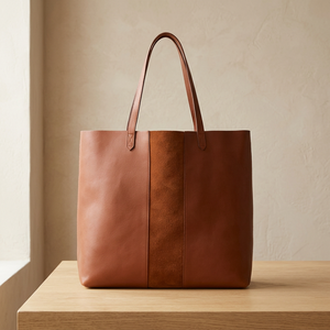 Bolsos de Mano Casuales de Cuero Genuino Impermeables de Lujo para Mujer, Bolso de Hombro con Correa, Cierre de Cremallera, Gran Capacidad, Plegable y Duradero - Product Image 6