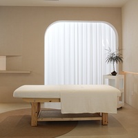 Lot de 2 draps-housses pour table de massage SPA, housse de matelas de thérapie avec trou