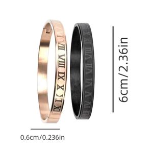 Nuevo Brazalete Digital Romano de Acero Inoxidable, Pulsera de Moda con Hebilla Abierta Personalizada y Dijes - Product Image 2