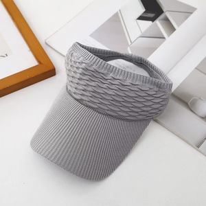 Visière anti-UV tendance style coréen à motif écailles de poisson pour femme, chapeau de soleil respirant en polyester pour sports de plein air, casquette à calotte ouverte - Product Image 5