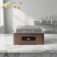 Chauffe-Plat Électrique Professionnel en Acier Inoxydable 6L pour Buffet, Classe Énergétique A++, Maintien au Chaud 12h (85-100°C)