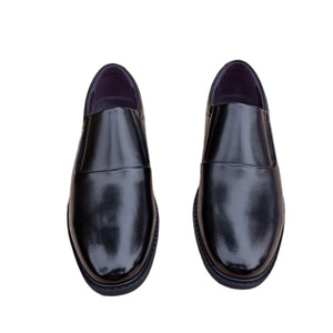 Chaussures habillées en cuir pour hommes, noires, en cuir pleine fleur de vache, à enfiler, résistantes à l'usure, pour le bureau et les affaires - Product Image 5